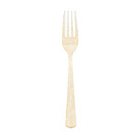 321 Party! Gold Glitter Plastic Forks, 18 ct