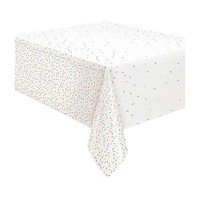 321 Party! Plastic Sprinkle Birthday Tablecloth, 54 in x 84 in