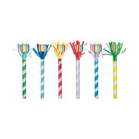 Foil Fringed Party Blowers, 8 Count