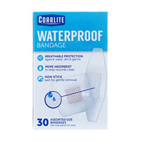 Coralite Waterproof Adhesive Bandages, 30 Count