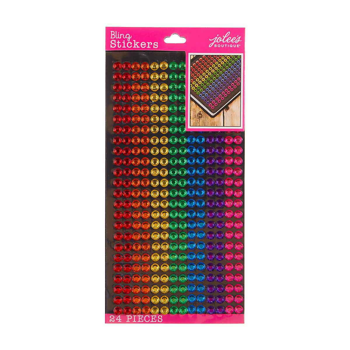 Adhesive Gem Stickers, Assorted Colors