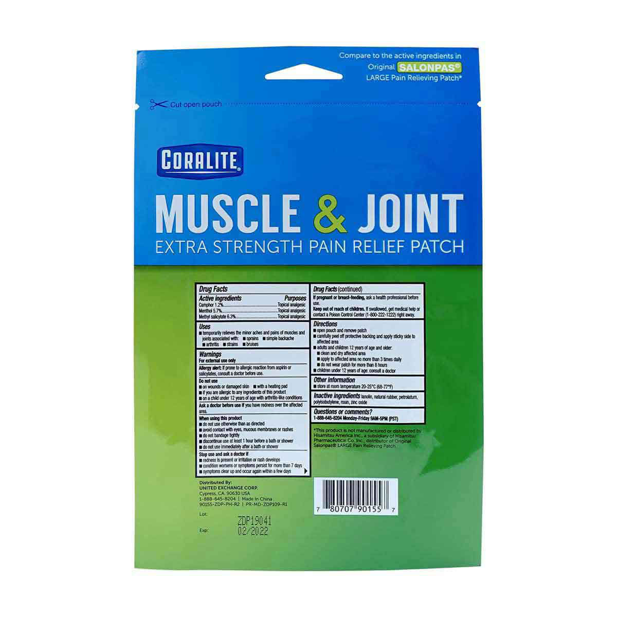 Coralite Pain Relief Patch, 2 ct