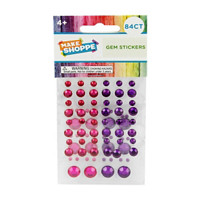 Make Shoppe Gemstone Sticker, Pink & Purple, 84 Count, Multi Size