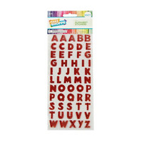 Make Shoppe Alphabet Gemstone Sticker, Red, 55 Count