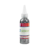 Make Shoppe Glitter Glue Bottle, Silver, 3.38oz