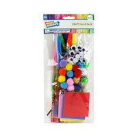 Make Shoppe Multicolor Value Craft Pack, 120 Assorted Pieces