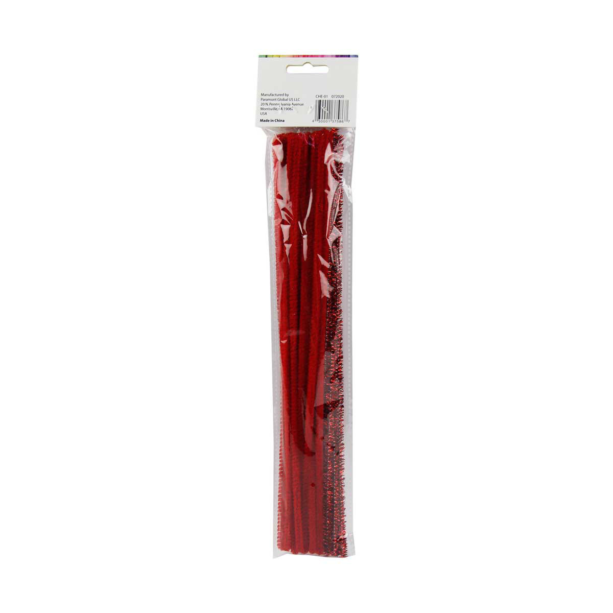 Make Shoppe Tinsel & Regular Chenille Stem, Red, 35 Count, 6Mm X 12Inch