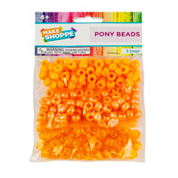 Make Shoppe Pony Beads, Orange, 1.8oz