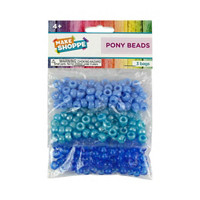 Make Shoppe Pony Beads, Blue, 1.8oz
