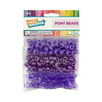Make Shoppe Pony Beads, Purple 1.8oz