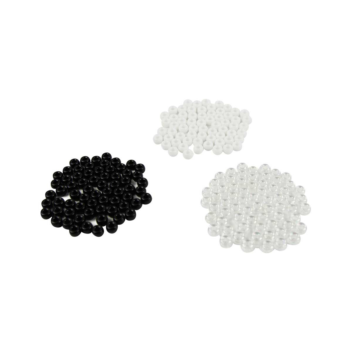 Make Shoppe Bright Pony Beads, 150 Pcs Black & White