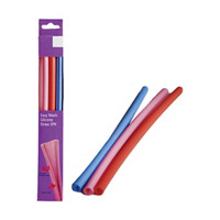 Reusable Easy Wash Silicone Straws, 3 Count