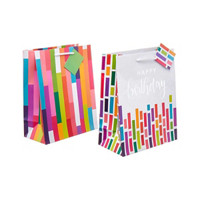 Medium Rainbow Birthday Gift Bags, 2 Pack