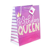 Large Pink Ombre Birthday Queen Gift Bag