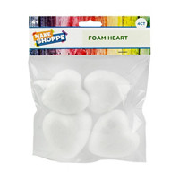 Make Shoppe Poly Foam Heart, 4 Count