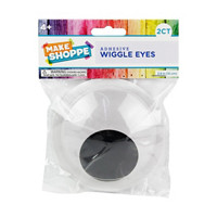 Make Shoppe Wiggle Eyes Self-Adhesive, Black On White, 3.9Inch, 2 Count