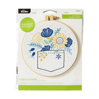 Bucilla Stamped Embroidery Kit, Pocket Full of Posies, 6 in.