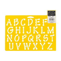 Plaid Alphabet Dot Stencil, 7 x 10 in.
