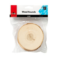 Plaid 4" Wood Rounds, Set of 2