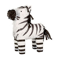 Animal Safari Zebra Pinata, 13" x 13.25"