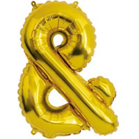14" Foil Gold "&" Shaped Balloon