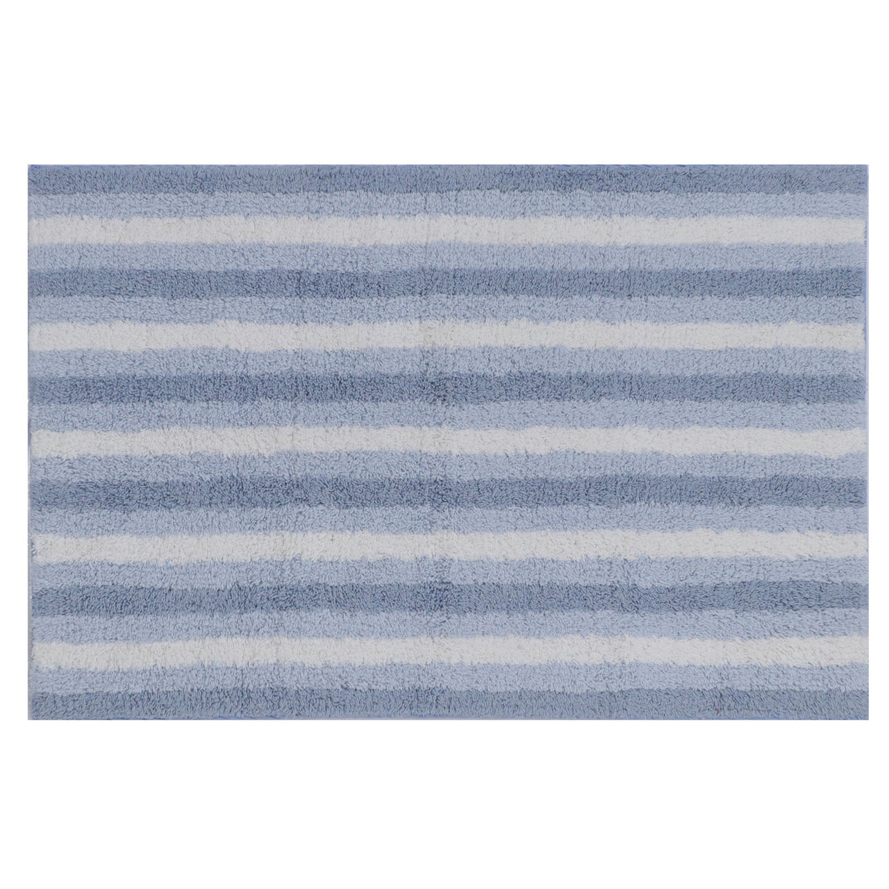Blue Multi Stripe Cotton Bathrug