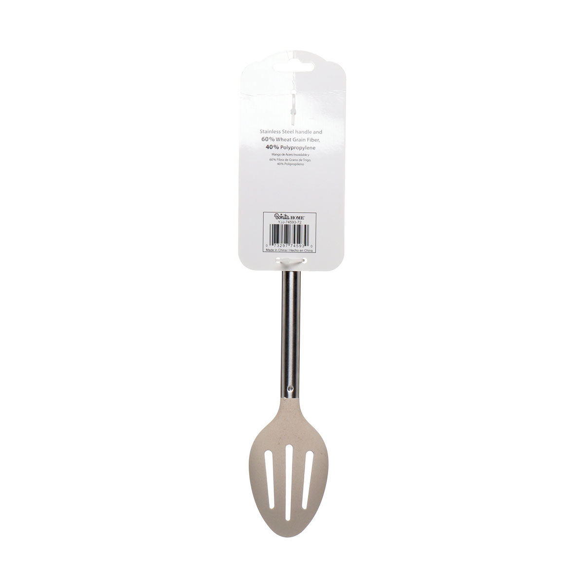 Slotted stainless steel toy spatula