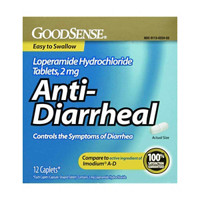 GoodSense Loperamide Anti-Diarrheal Caplets, 12 Count