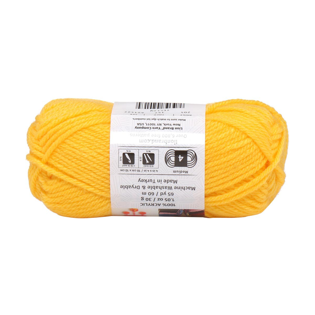 Lion Brand Yarn- DIYarn Yellow 205-157F