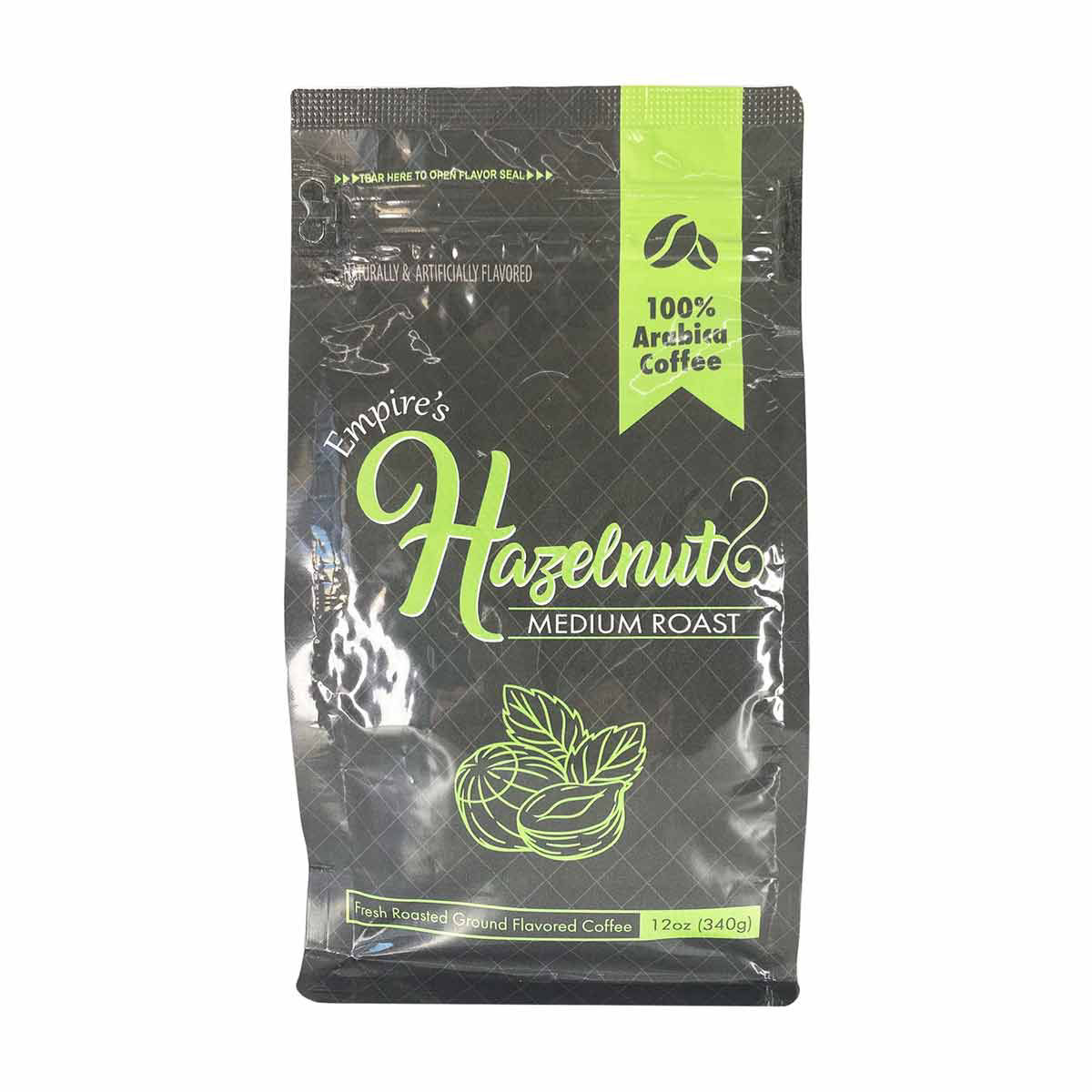View of Empire's Hazelnut Flavored Ground Coffee, 12 oz.