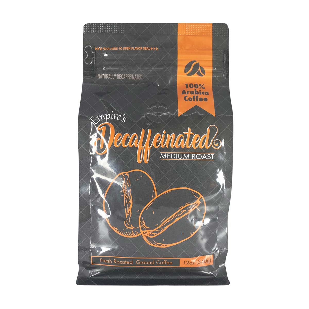 Empire's Decaffeinated Medium Roast, 100 Arabica Ground Coffee, 12 oz.