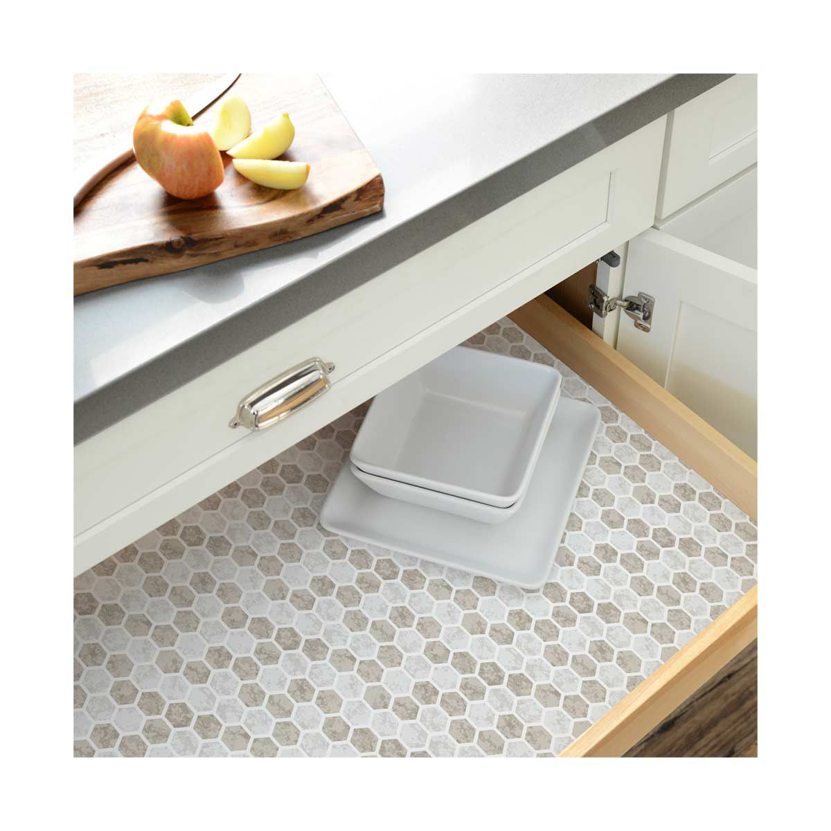 Magic Cover Vinyl Top Liner 12 in. x 30 in. Marble Taupe