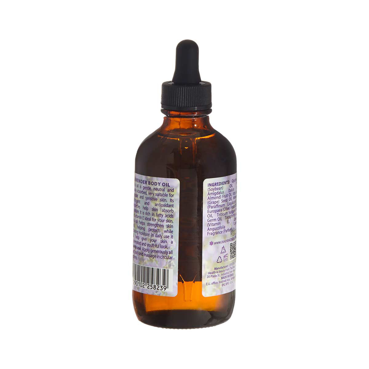 Dead Sea Body Oil Lavender, 4 oz.