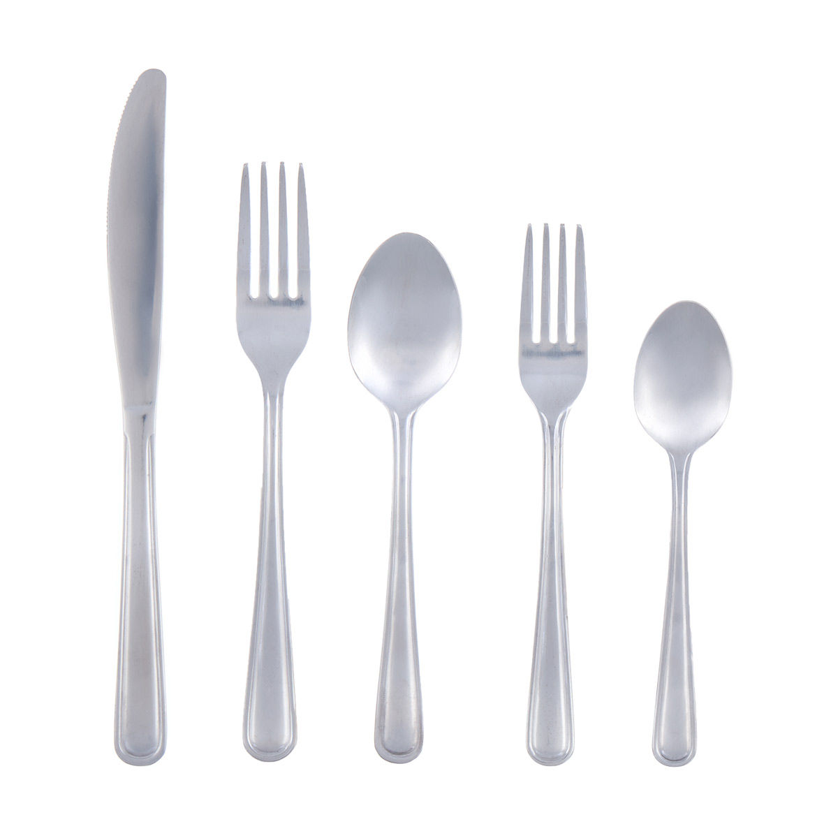 Rimmed Flatware, 5 Pack