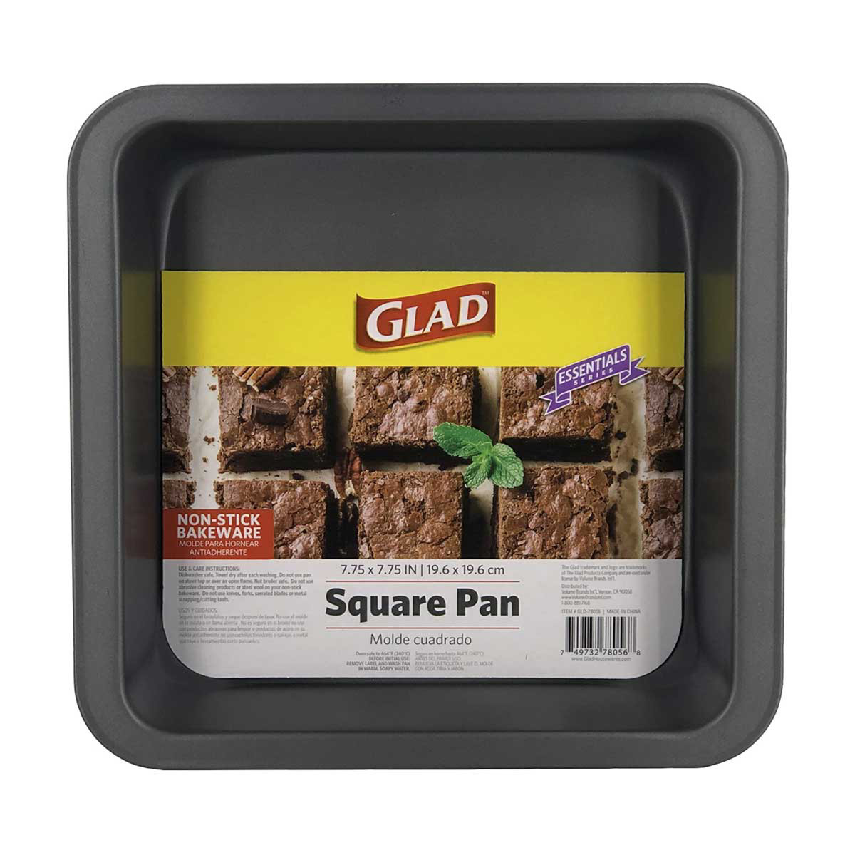 Glad Square Baking Pan Nonstick - Heavy Duty Metal Bakeware for Cakes and  Brownies, 9.4 inches