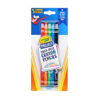 Crayola Easy Peel Crayon Pencils, Assorted Colors, 5 Count
