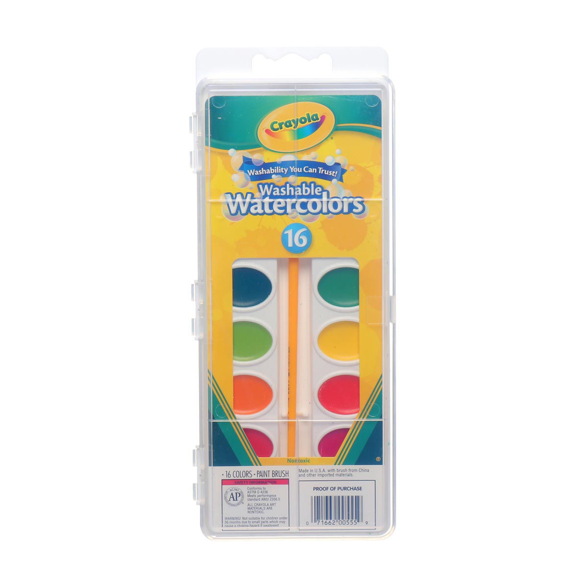 Watercolor Paint Palette for Kids - Washable Non Toxic Paints in