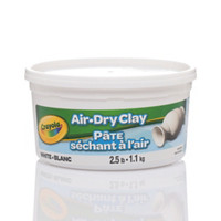 Crayola Air Dry Clay Bucket, White, 2.5lb