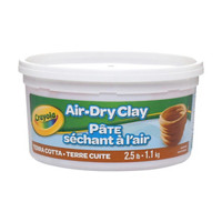 Crayola Air Dry Clay, Terra Cotta, 2.5lb