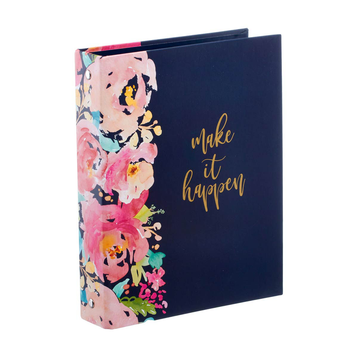 Navy Floral 3Ring Binder