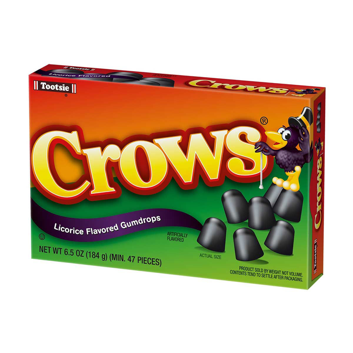 Crows Licorice Flavored Gumdrops, 6.5 oz