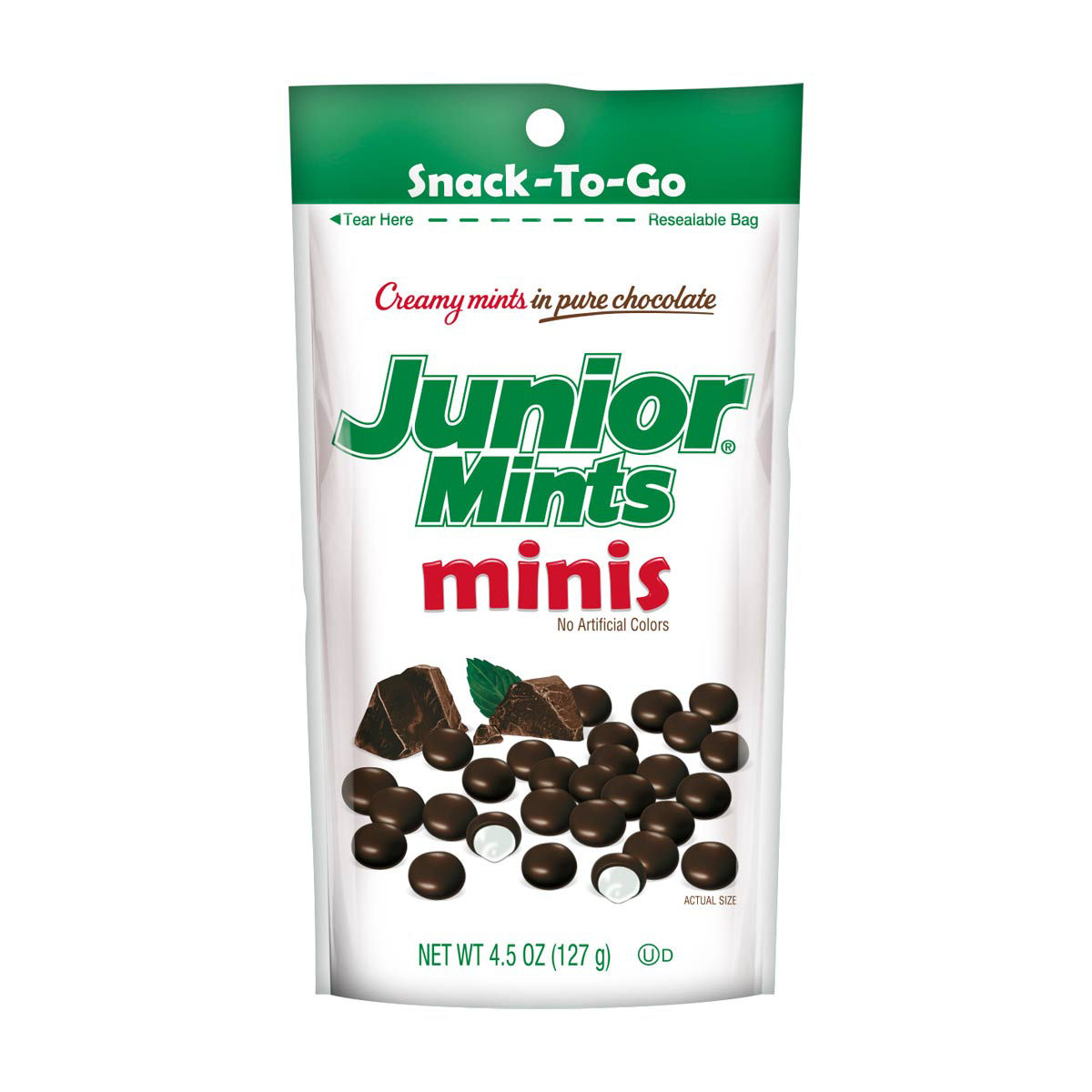 Junior Mints Minis Creamy Mints Pure Chocolate Candy, 4.5 oz