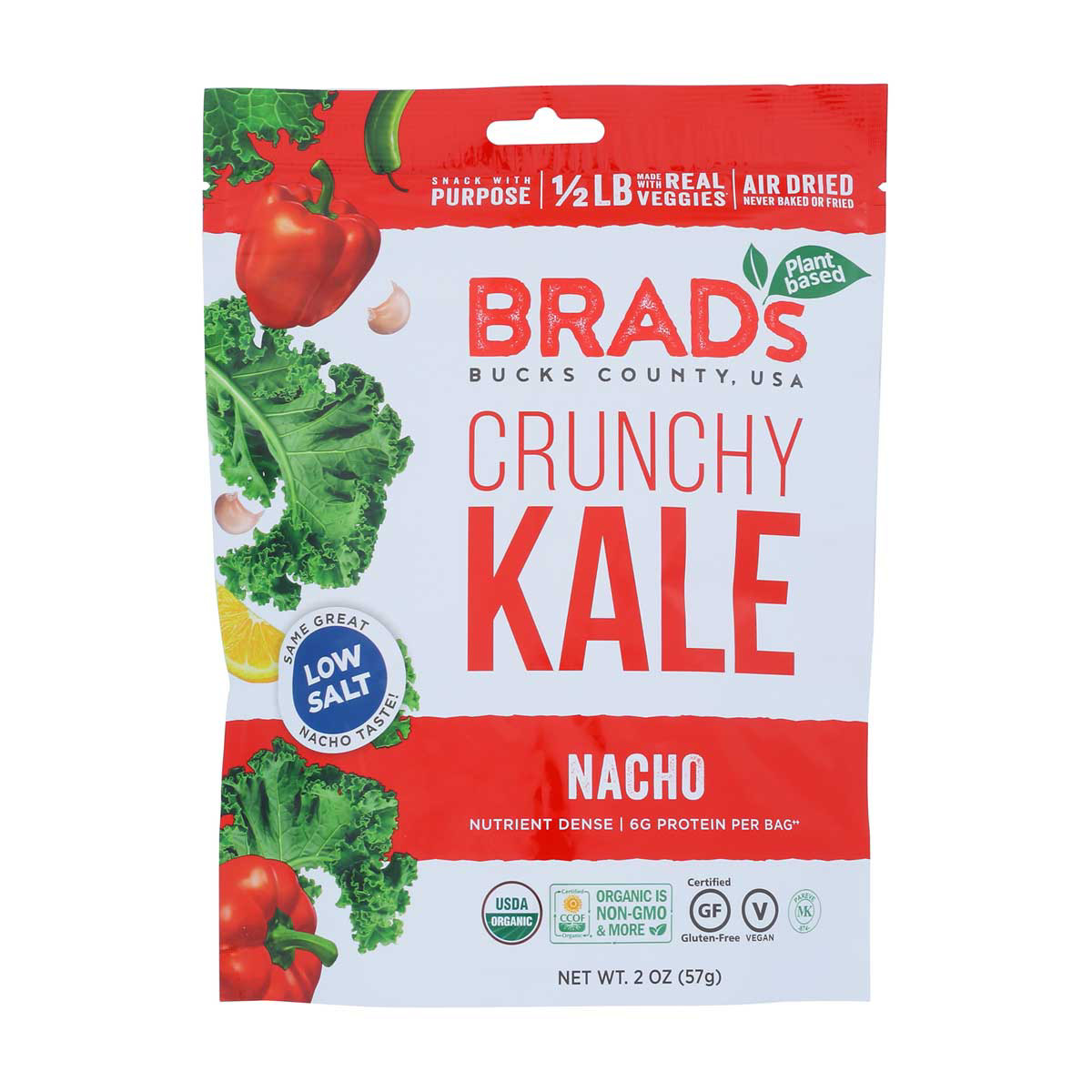 Brad's PlantBased Nacho Flavored Crunchy Kale, 2 oz