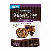 Snack Factory Pretzel Crisps Dark Chocolate Drizzlers, 5.5 oz.