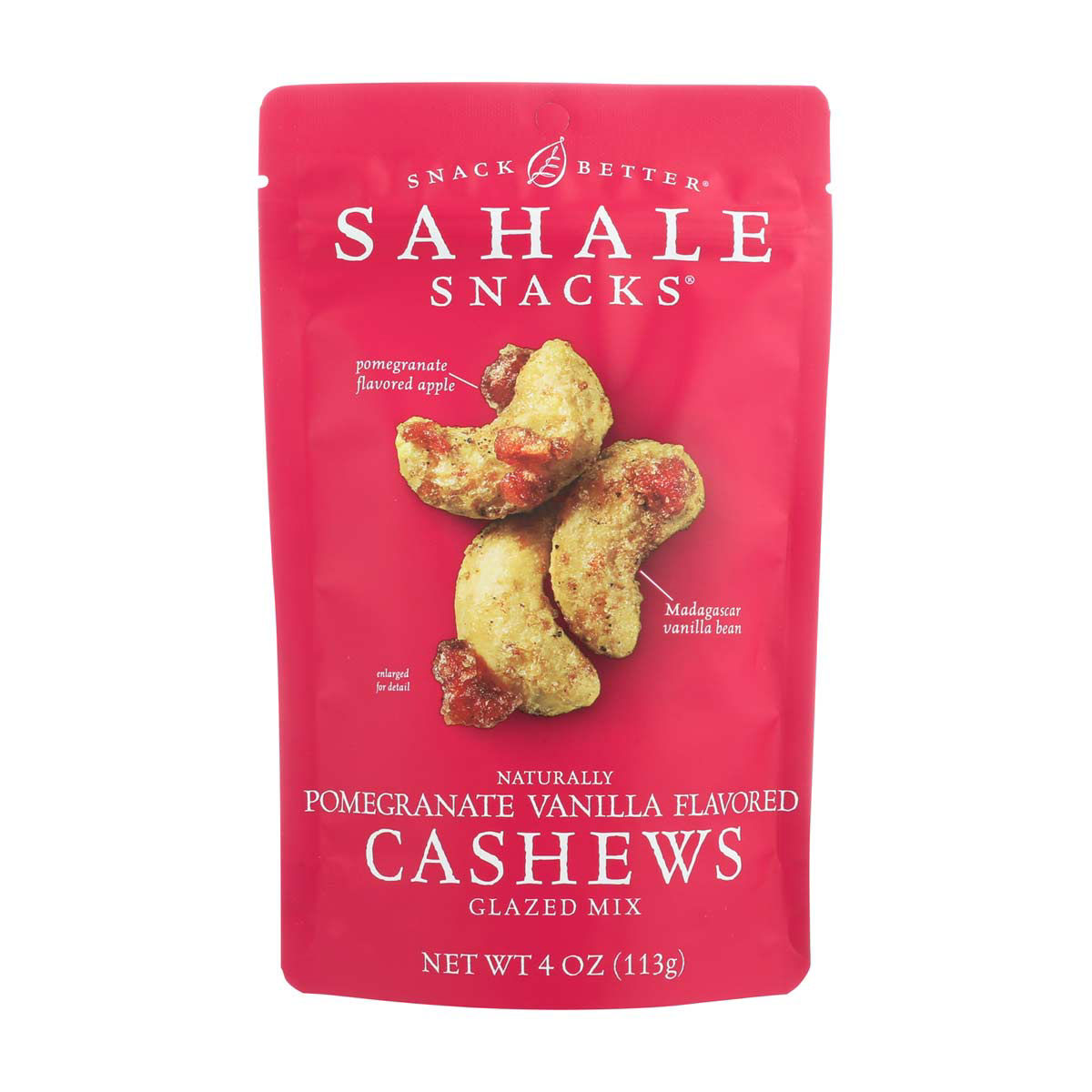 Sahale Snacks Pomegranate Vanilla Flavored Cashews Glazed Nut Mix, 4 oz.