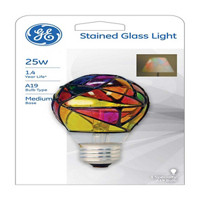 GE 25w Stained Glass Party Bulb, 1 Pack
