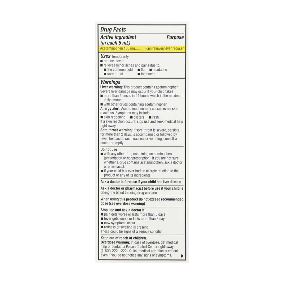 GoodSense Child Pain Relief Oral Suspension Liquid, Grape, 4 fl. oz.