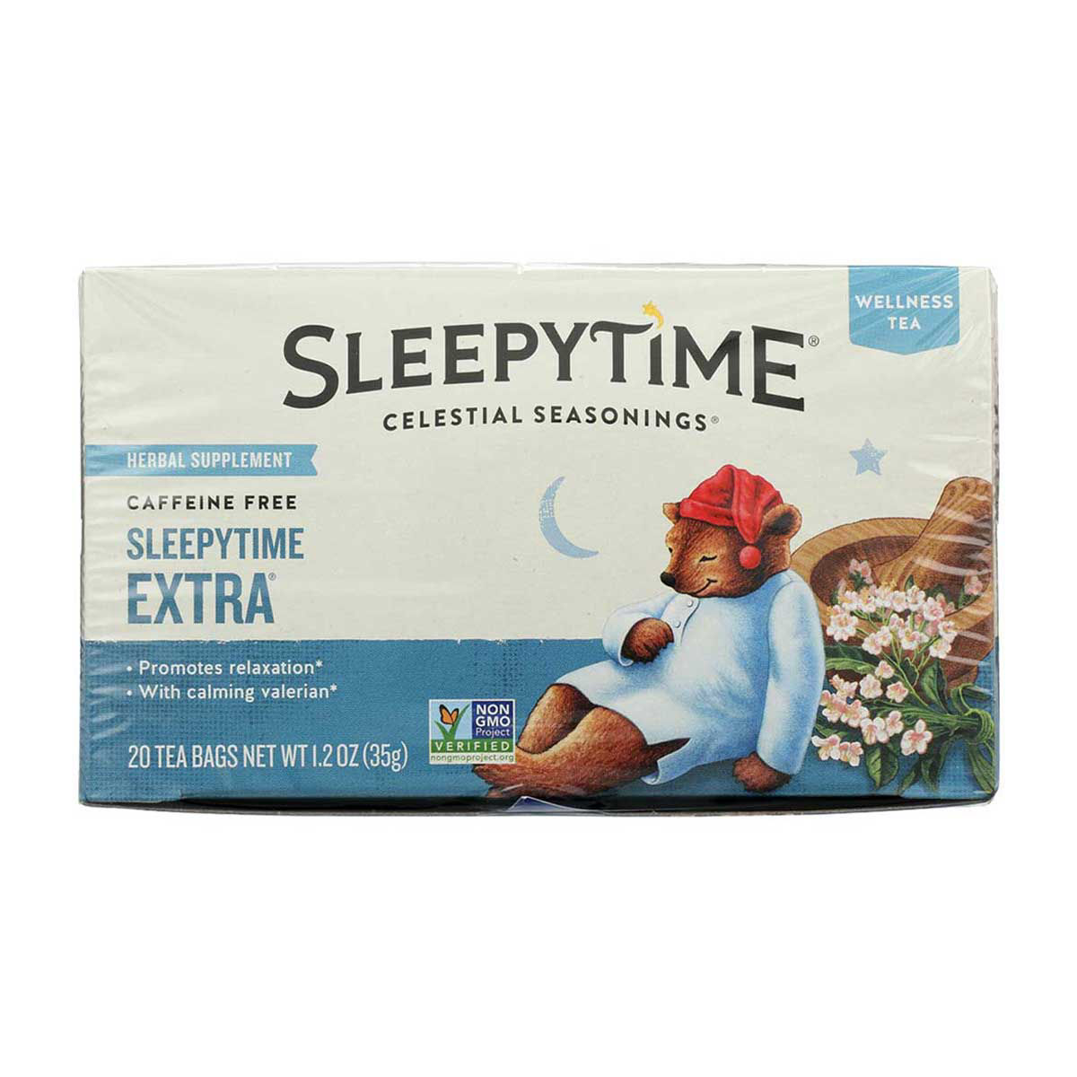 Tisane Nuit Tisane Sleepytime Extra Celestial Seasonings - 20 Sachets - Nuit Paisible Thé Relaxant Décaféiné