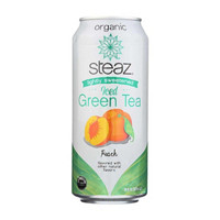 Steaz Organic Lightly Sweetened Peach Iced Green Tea, 16 fl. oz.