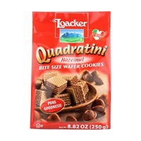Loacker Quadratini Hazelnut Bite Size Wafers, 8.82 oz.